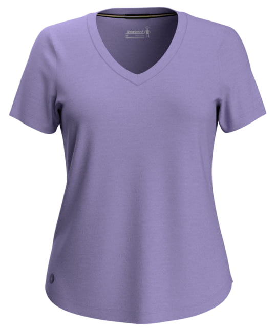Smartwool Active Ultralite V-Neck Short Sleeve - Women's Ultra Violet Large