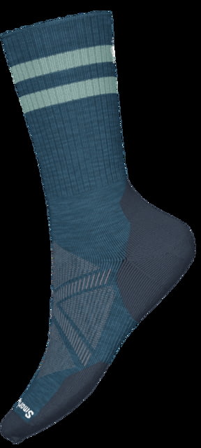 Smartwool Athletic Stripe Crew Socks Twilight Blue Medium