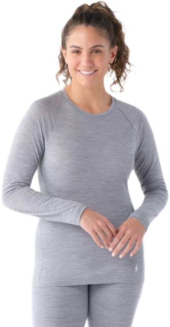 Smartwool Smartwool Classic All-Season Merino Base Layer Crew - Women's Light Gray Heather Medium