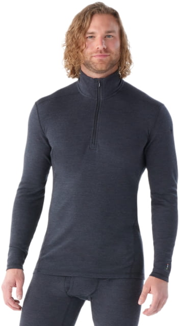 Smartwool Smartwool Classic Thermal Merino Base Layer 1/4 Zip - Men's Charcoal Heather Extra Large
