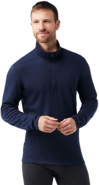 Smartwool Smartwool Classic Thermal Merino Base Layer 1/4 Zip - Men's Deep Navy Medium