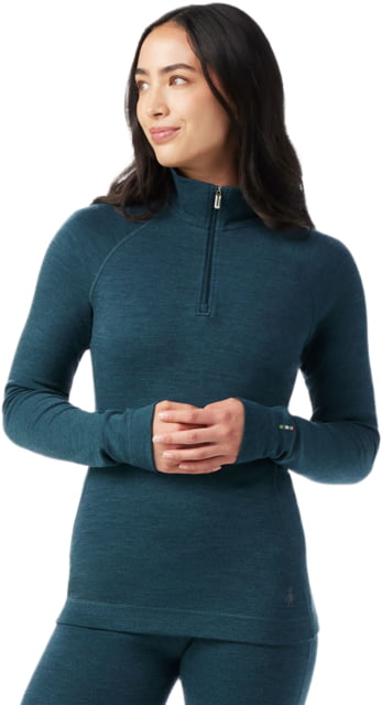 Smartwool Smartwool Classic Thermal Merino Base Layer 1/4 Zip - Women's Twilight Blue Heather Small