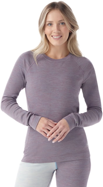 Smartwool Classic Thermal Merino Base Layer Crew – Women’s Chalk Violet Heather Medium