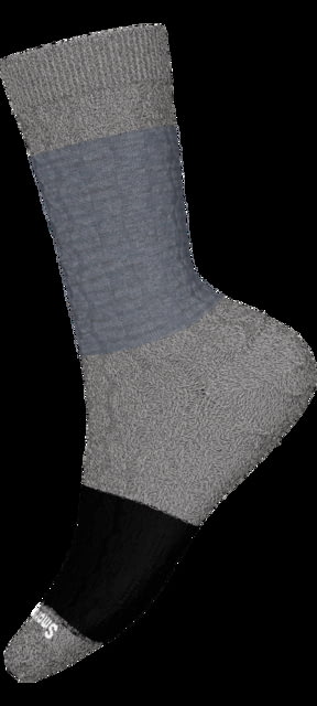 Smartwool Everyday Color Block Cable Crew Socks - Women's Charcoal Small