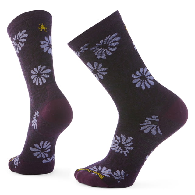 Smartwool Smartwool Everyday Floral Crew Socks - Women's Purple Iris Large