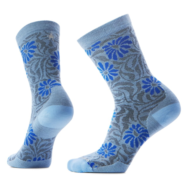 Smartwool Smartwool Everyday Floral Crew Socks - Women's Serene Blue Large