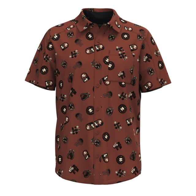 Smartwool Everyday Short Sleeve Button Down - Men's Sable Brown Trail Ride Extra Large