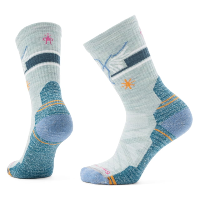 Smartwool Hike Light Cushion Hoo Who Crew Socks - Women's Frosty Green Small