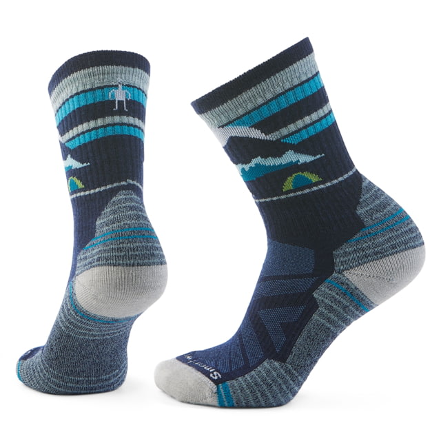 Smartwool Hike Light Cushion Mountain Moon Crew Socks - Women's Deep Navy Medium