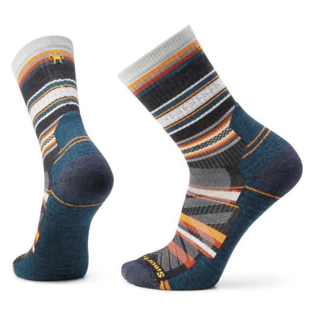 Smartwool Smartwool Hike Light Cushion Panorama Crew Socks - Men's Charcoal Large