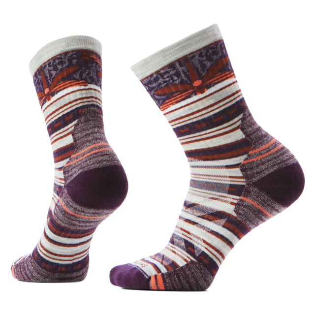 Smartwool Smartwool Hike Targeted Cushion Dragon Stitch Mid Crew Socks - Women's Ash Large