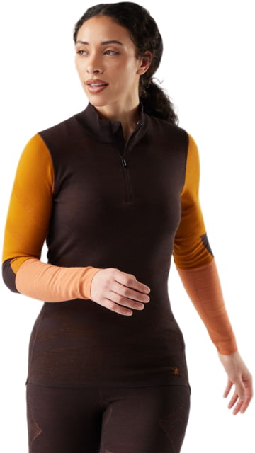 Smartwool Smartwool Intraknit Thermal Merino Base Layer Colorblock 1/4 Zip - Women's Mink Small