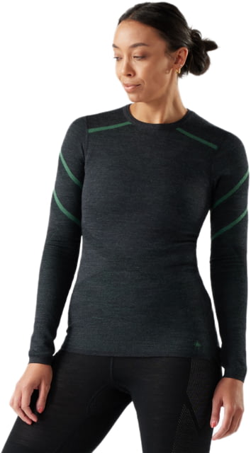 Smartwool Smartwool Intraknit Thermal Merino Base Layer Crew - Women's Charcoal/Zen Green Large