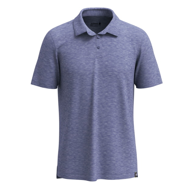 Smartwool Men's Merino Hemp Blend Short Sleeve Polo - Men's Nightfall Blue Heather Large