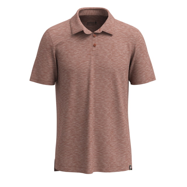 Smartwool Men's Merino Hemp Blend Short Sleeve Polo - Men's Sable Brown Heather 2XL