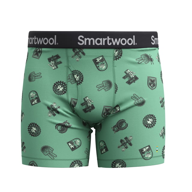Smartwool Merino Print Boxer Brief Boxed - Men's Zen Green Trail Ride 2XL