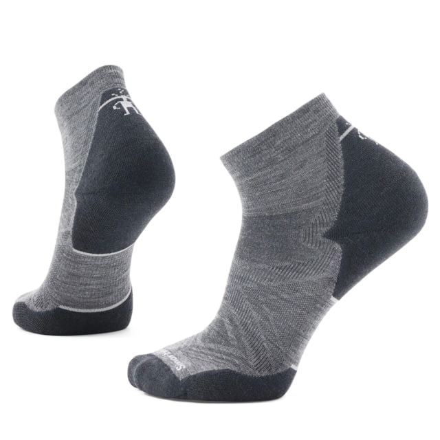 Smartwool Smartwool Run Targeted Cushion Ankle Socks - Men's Medium Gray Large