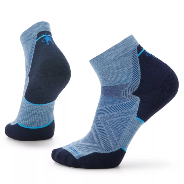 Smartwool Run Targeted Cushion Ankle Socks - Men's Mist Blue Extrta Large