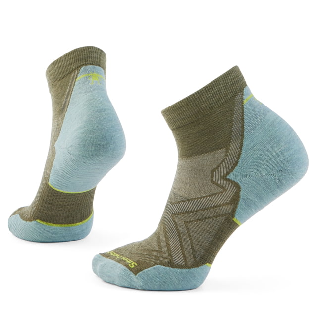 Smartwool Run Targeted Cushion Ankle Socks - Women's Winter Moss/Frosty Green Small