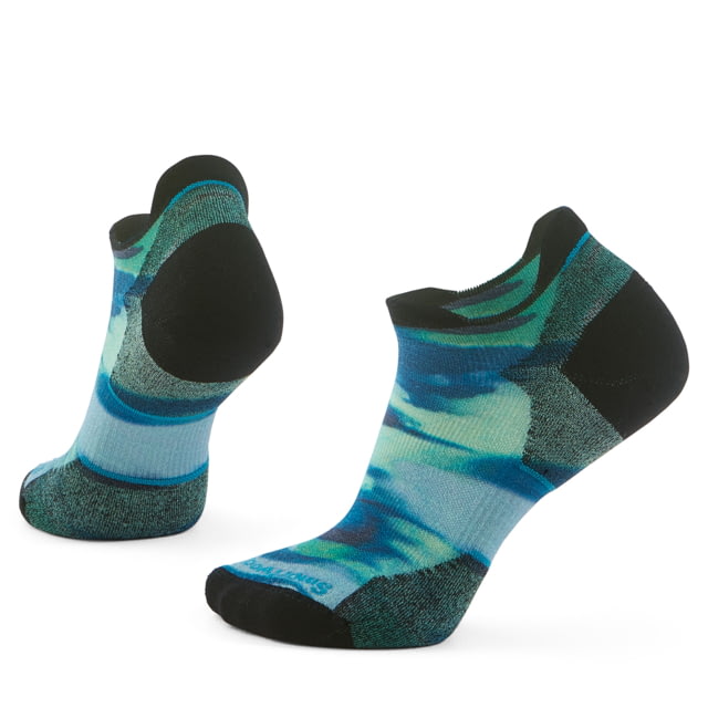 Smartwool Smartwool Run Targeted Cushion Brushed Print Low Ankle Socks - Women's Frosty Green Medium