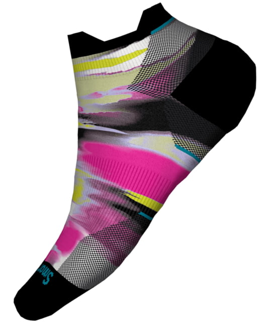 Smartwool Run Targeted Cushion Brushed Print Low Ankle Socks - Women's Power Pink Medium