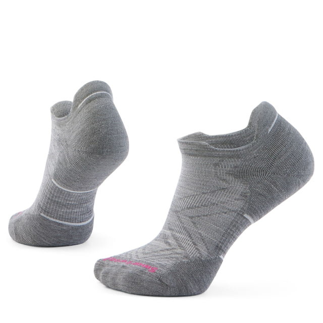 Smartwool Run Targeted Cushion Low Ankle Socks - Women's Light Gray/White Medium