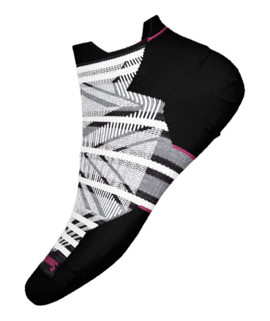 Smartwool Run Targeted Cushion Stripe Low Ankle Socks - Women's Black Large