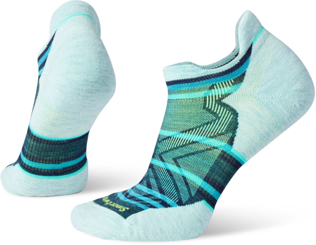 Smartwool Run Targeted Cushion Stripe Low Ankle Socks - Women's G74 Twilight Blue Small
