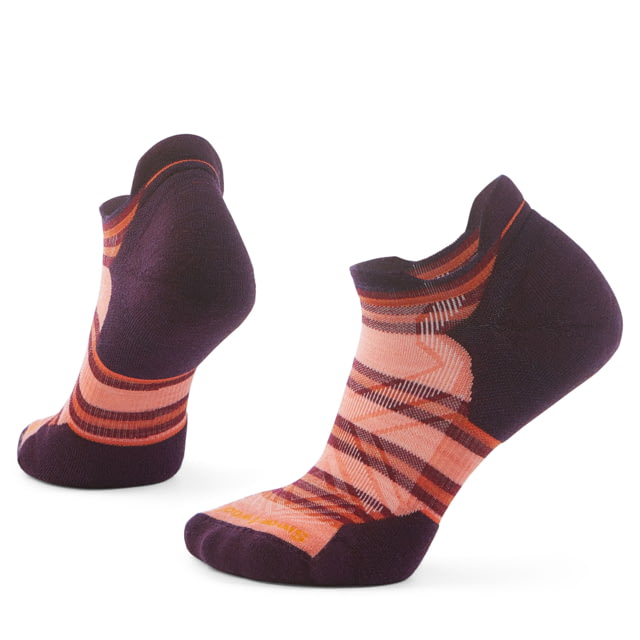 Smartwool Run Targeted Cushion Stripe Low Ankle Socks - Women's Wild Salmon Medium