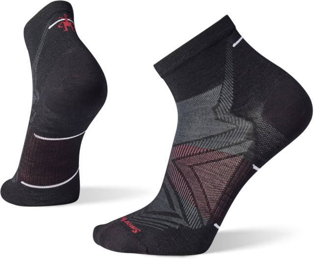 Smartwool Run Zero Cushion Ankle Socks - Men's 001 Black Medium