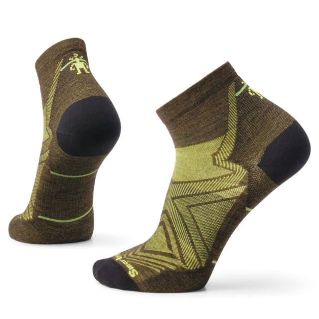 Smartwool Smartwool Run Zero Cushion Ankle Socks - Men's Military Olive Extra Large