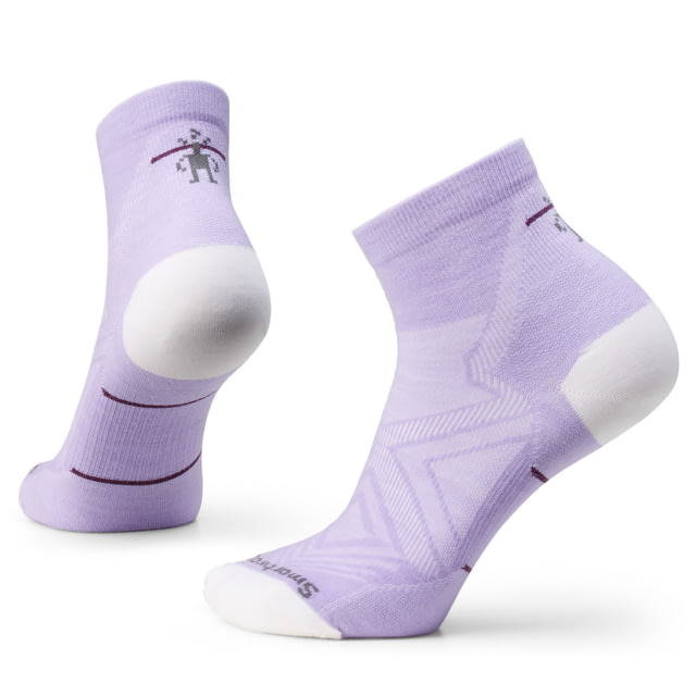 Smartwool Run Zero Cushion Ankle Socks - Womens Ultra Violet Medium
