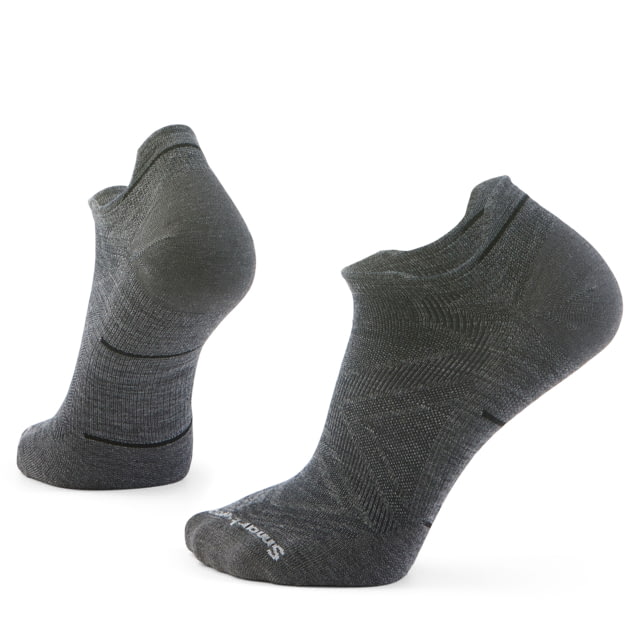Smartwool Run Zero Cushion Low Ankle Socks - Men's Medium Gray Extra Large