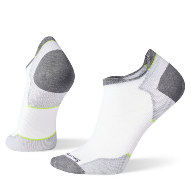 Smartwool Run Zero Cushion Low Ankle Socks - Men's White Medium