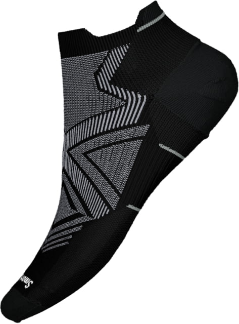 Smartwool Run Zero Cushion Low Ankle Socks - Unisex Black Medium  BLACK-M