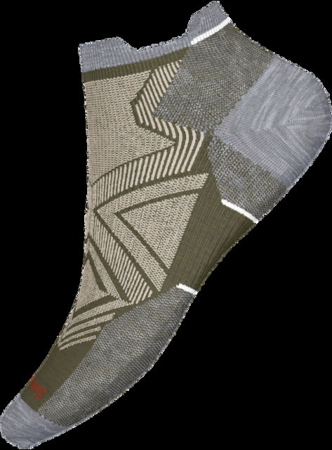 Smartwool Run Zero Cushion Low Ankle Socks - Unisex Winter Moss Large
