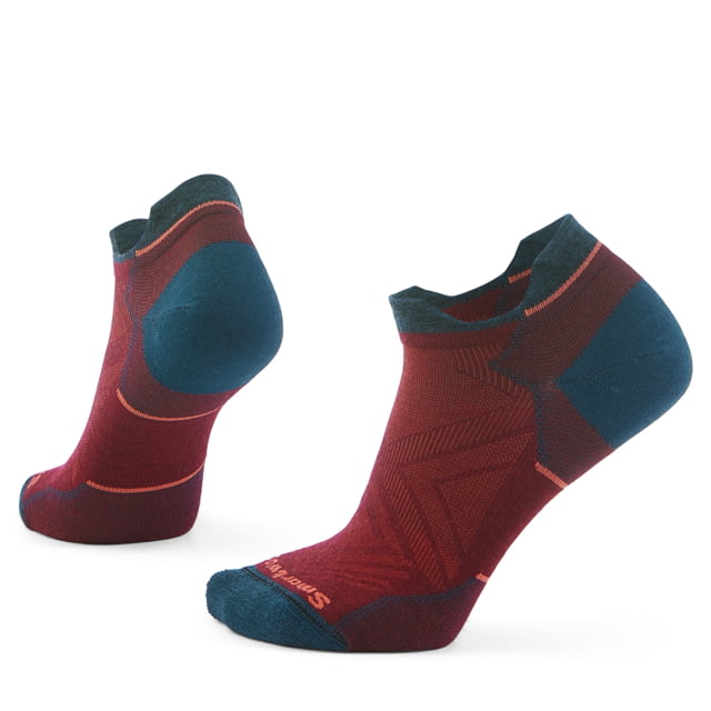 Smartwool Run Zero Cushion Low Ankle Socks - Women's Tibetan Red Medium
