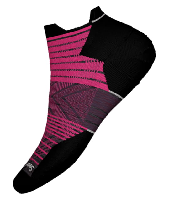 Smartwool Run Zero Cushion Stripe Low Ankle Socks - Women's Power Pink Medium