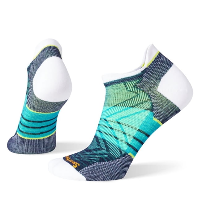 Smartwool Run Zero Cushion Stripe Low Ankle Socks - Women's White Medium