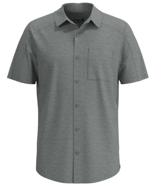 Smartwool Short Sleeve Button Down - Men's Light Gray Heather Extra Large