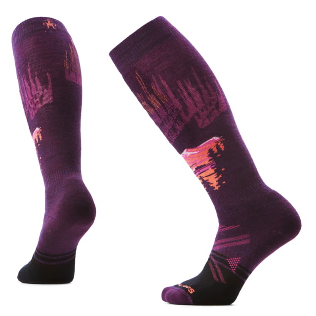 Smartwool Smartwool Ski Full Cushion Alpine Auroras OTC Socks - Women's Purple Iris Medium