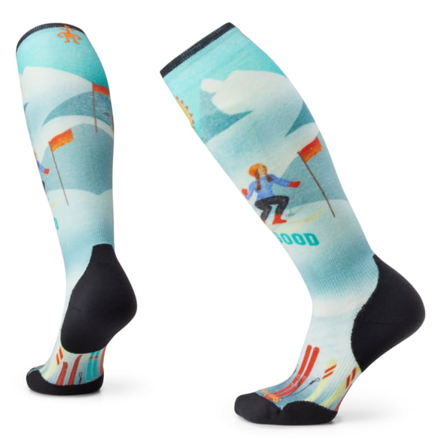 Smartwool Smartwool Ski Targeted Cushion Snow Bunny Print OTC Socks - Women's Capri Small