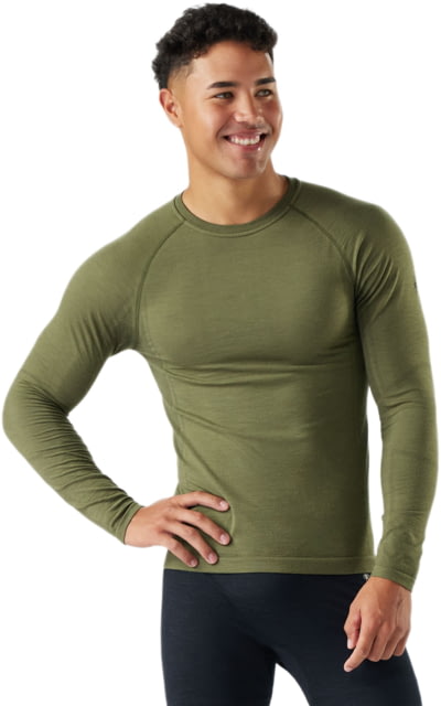 Smartwool Smartwool Classic Thermal Merino Base Layer Crew - Men's Deep Navy Donegal Extra Large