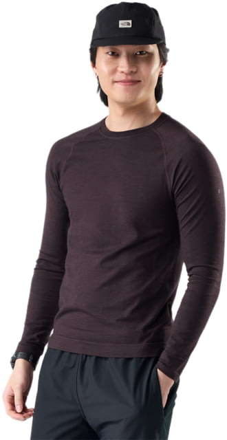 Smartwool Smartwool Classic Thermal Merino Base Layer Crew - Men's Charcoal Linear Peaks Large