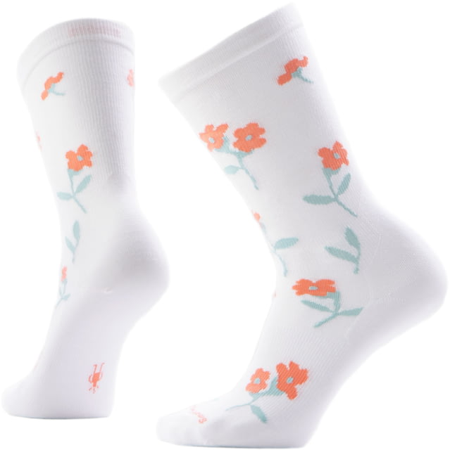 Smartwool Everyday Garden Gala Crew Socks - Women's White Medium