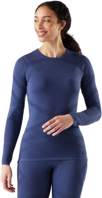 Smartwool Smartwool Intraknit Thermal Merino Base Layer Crew - Women's Nightfall Blue/Deep Navy Large
