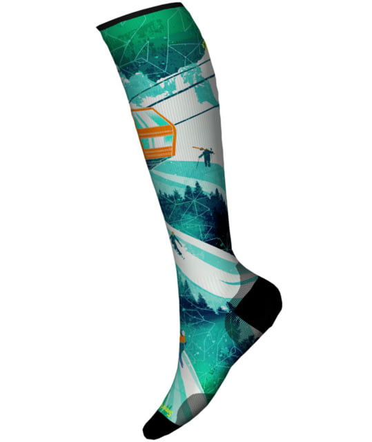 Smartwool Smartwool Ski Zero Cushion Ski Day Print OTC Socks - Men's Capri Medium