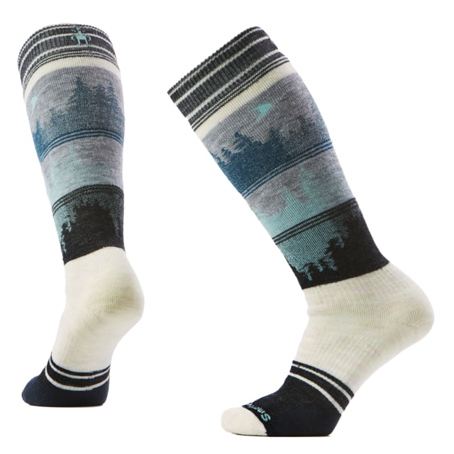 Smartwool Smartwool Snowboard Full Cushion Twilight Vista OTC Socks - Women's Moonbeam Medium