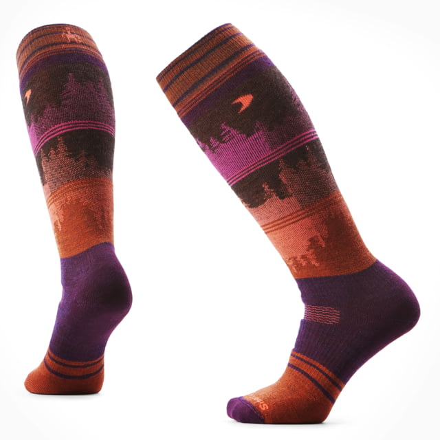 Smartwool Smartwool Snowboard Full Cushion Twilight Vista OTC Socks - Women's Purple Iris Large