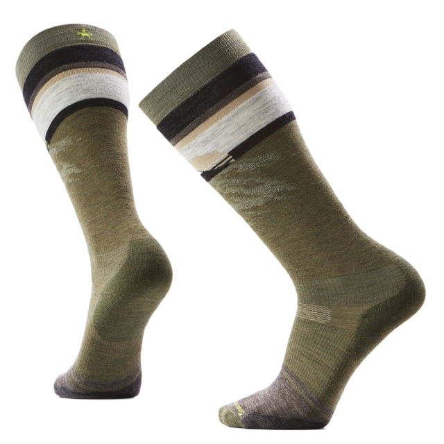 Smartwool Smartwool Snowboard Targeted Cushion Mountain Sunrise OTC Socks - Men's Winter Moss Extra Large